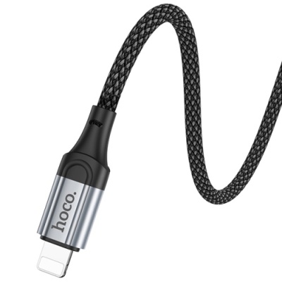 кабель aux hoco upa26 3.5mm(male) - lightning(male) 1m (чорний) 