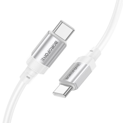 кабель borofone bx108 silicone type-c - type-c 60w/1m (білий) 