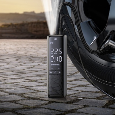 Автомобільний компресор Borofone FC1 (Чорно-сірий)