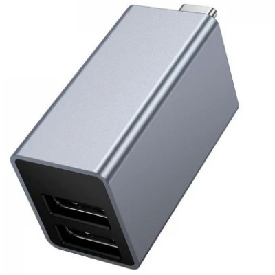 usb hub hoco hb54a 3in1 (type-c to usb2.0*2+usb3.0) (сірий) 