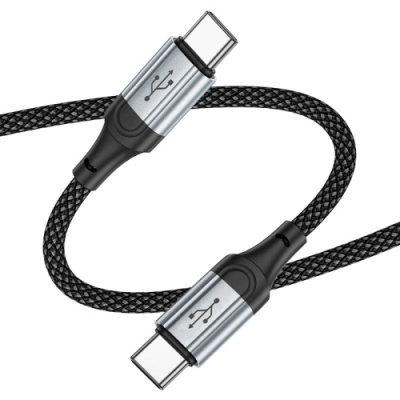 кабель hoco x102 type-c - type-c 60w/1m (чорний) 