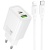 Мережевий Зарядний Пристрій Hoco N61 1USB/18W/QC3.0 + 1Type-C/20W/PD + (Type-C - Lightning) (Білий) мережевий зарядний пристрій hoco n61 1usb/18w/qc3.0 + 1type-c/20w/pd + (type-c - lightning) (білий)