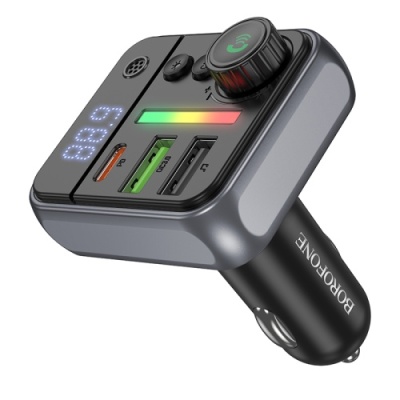 FM Модулятор Borofone BC50 38W PD20W+QC3.0 (Чорний)