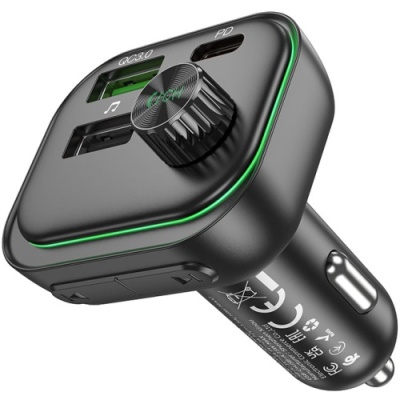 FM Модулятор Borofone BC54 PD20W+QC3.0 (Чорний)