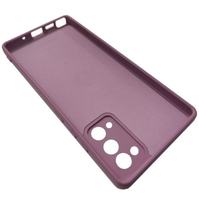Купить силіконовий чохол soft silicone casevsmagnet ring для samsung n980 galaxy note 20 - cherry purple онлайн
