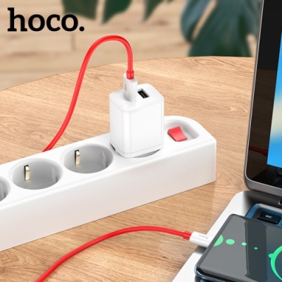 кабель hoco x87 magic silicone usb - type-c 3a/1m (червоний) 