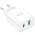 Мережевий Зарядний Пристрій Hoco C80A Plus 1USB/18W/QC3.0 + 1Type-C/20W/PD (Білий) мережевий зарядний пристрій hoco c80a plus 1usb/18w/qc3.0 + 1type-c/20w/pd (білий)