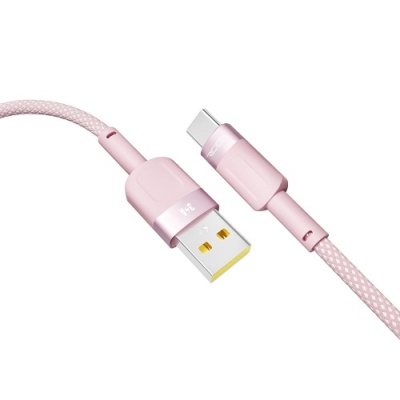кабель ridea rc-cp43 colorpro usb - type-c 3a 1.2m (рожевий) 