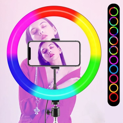 кільцева лампа rgb mj33 33см 