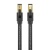кабель lan earldom nw2 flat cat8 utp 26awg (7/0.16cca) * 4p+cross 6mm/10m black 