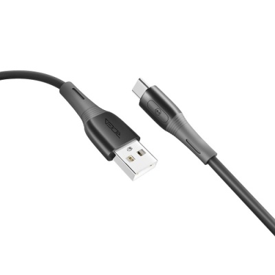 кабель ridea rc-m123 spring usb - type-c 3a/1m (чорний) 