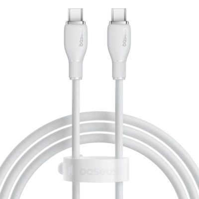 кабель baseus pudding series fast charging cable type-c - type-c 100w/2m (p10355702221-01) (white) 