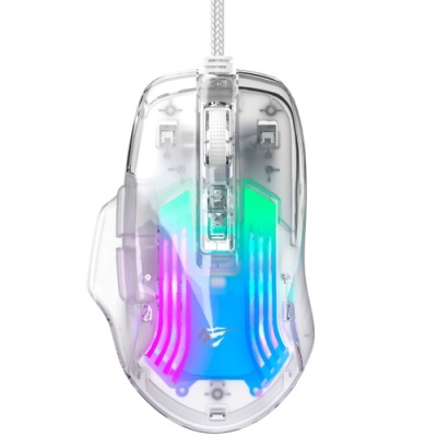 мишка дротова havit hv-ms1011se usb transparent white 