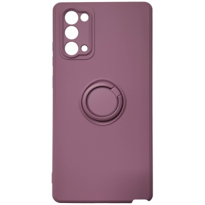 Купить силіконовий чохол soft silicone casevsmagnet ring для samsung n980 galaxy note 20 - cherry purple онлайн