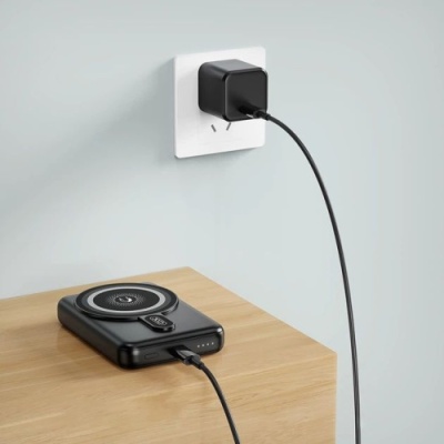 додаткова батарея power bank xo pr264 with magsafe and holder +pd20w 10000 mah (чорний) 
