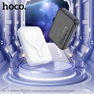 додаткова батарея power bank hoco j117a esteem pd20w magnetic 10000mah (чорний) 