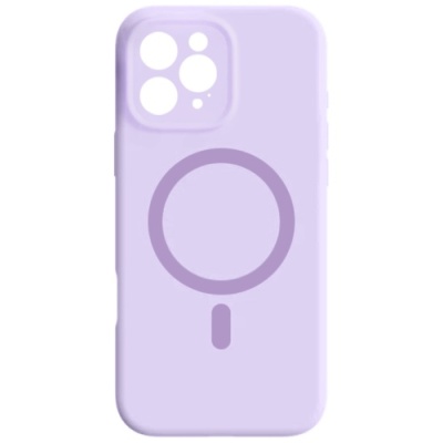 Купить чохол silicone case full camera with magsafe для apple iphone 12 pro max (light purple) онлайн