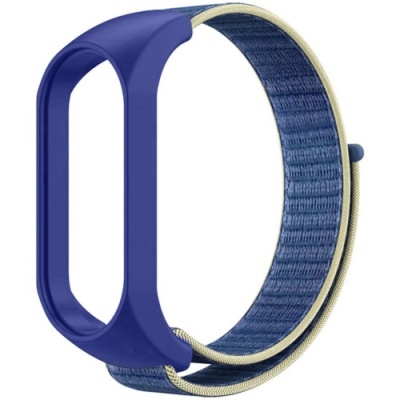 ремінець для xiaomi mi band 3/4/5/6 nylon (синьо-жовтий) 