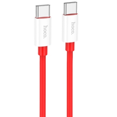 кабель hoco x87 magic silicone (pd) type-c - type-c 60w 3a/1m (червоний) 