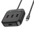 usb hub hoco hb31 easy 4-in-1 converter (type-c to usb3.0+usb2.0*3) 0,2m. black 