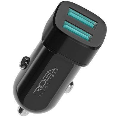 Автомобільний Зарядний Пристрій Ridea RCC-21012 Grand 2USB 2.4A (Чорний)