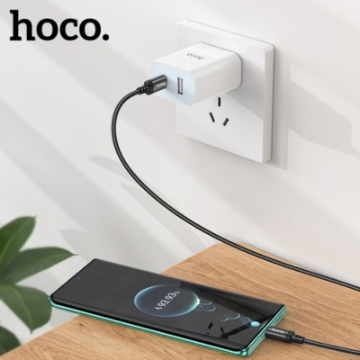 кабель hoco x89 wind (pd) type-c - type-c 60w 3a/2m (чорний) 