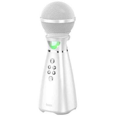 мікрофон-колонка hoco bk6 hi-song k (білий)	 