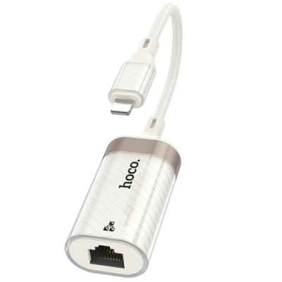 перехідник hoco ua41a lightning - rj45 (білий apricot) 