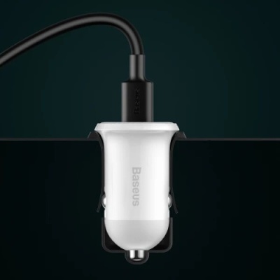 Автомобільний Зарядний Пристрій Baseus Grain Pro (CCALLP-02) 2USB/2.4A (White)