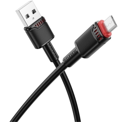 кабель borofone bx110 usb - microusb 2.4a/1м (чорний) 