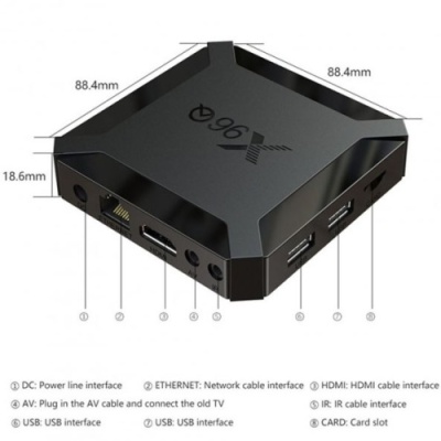 тв приставка x96q  2/16 allwinner h313, andr 10 (lan 1000 lerning) 