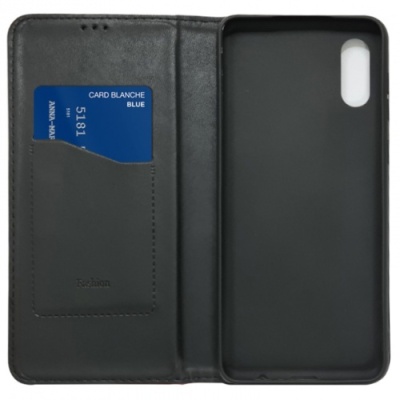 Купить чохол-книжка leather fold для xiaomi redmi 9a (чорний) онлайн