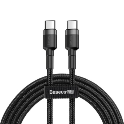 кабель baseus cafule type-c - type-c 60w/1m (catklf-gg1) (black) 