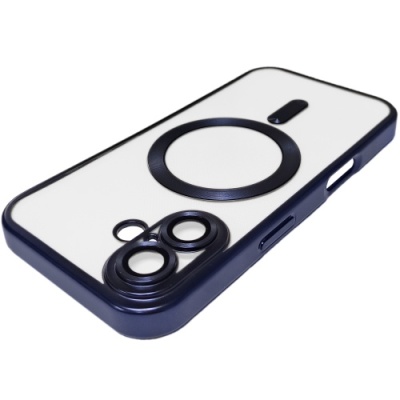 Купить чохол tpu metallic full camera with magsafe для apple iphone 17 (matte dark blue) онлайн