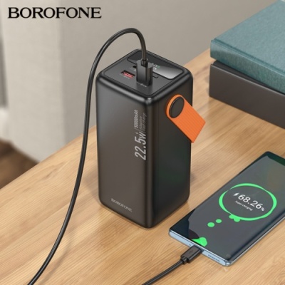 додаткова батарея power bank borofone bj66a magnifico 22.5w+pd20 50000 mah (чорний) 