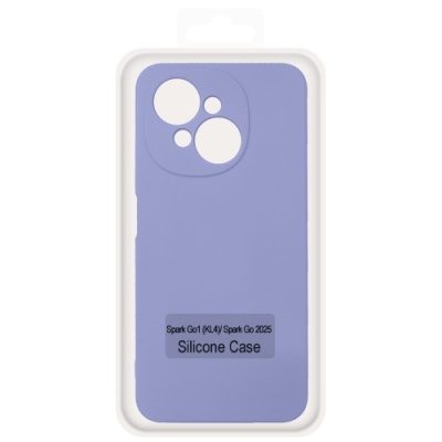 Купить чохол soft silicone case full для tecno spark go 1 (kl4)/spark go 2025 (lilac) онлайн