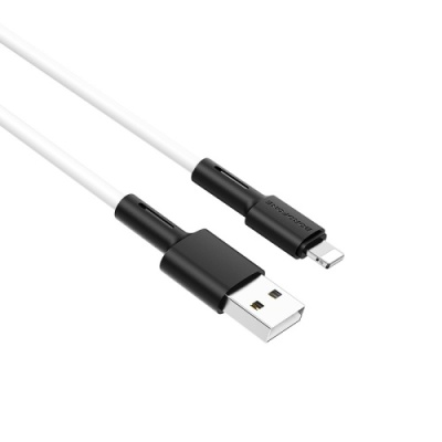 кабель borofone bx31 silicone usb - lightning 2.4a/1m (білий) 