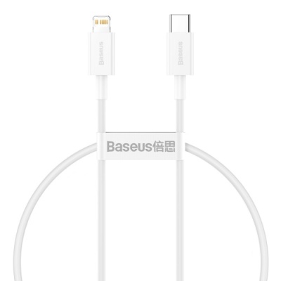 кабель baseus superior series (pd) type-c - lightning 20w/0.25m (catlys-02) (white) 