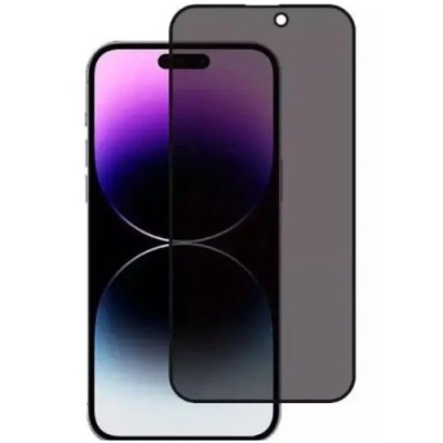 захисне скло glass для apple iphone 16 pro/iphone 17 full glue анти-шпигун (чорний) 
