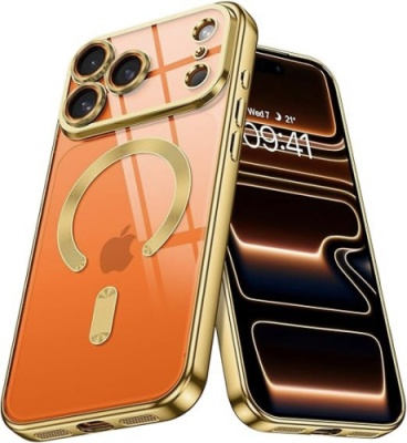 Купить чохол tpu metallic full camera with magsafe для apple iphone 17 pro max (matte gold) онлайн