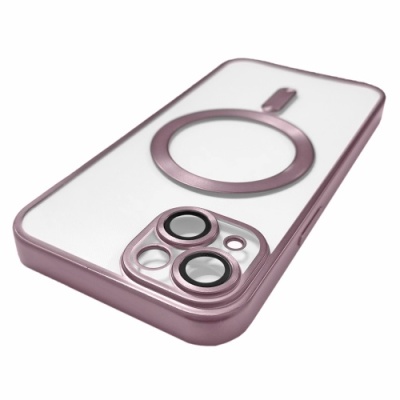 Купить чохол tpu metallic full camera with magsafe для apple iphone 13 (matte rose) онлайн
