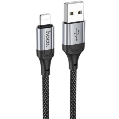 кабель hoco x102 usb - lightning 2.4a/1m (чорний) 