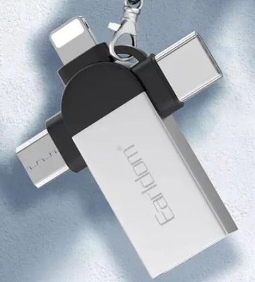 перехідник earldom et-ot93 (3 to 1) micro/ligthing/type-c to usb silver 