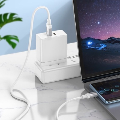 кабель borofone bx108 silicone usb - type-c 3a/1m (білий) 