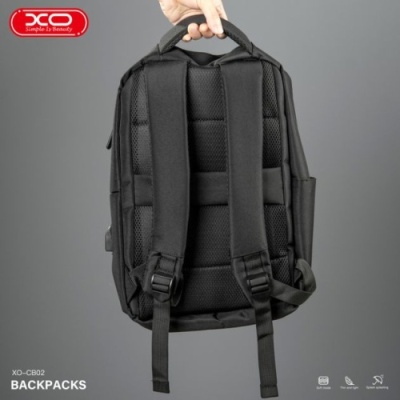 рюкзак для ноутбука xo cb02 15,6" (чорний) 