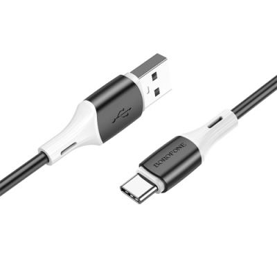 кабель borofone bx79 silicone usb - type-c 3.0a/1m (чорний) 