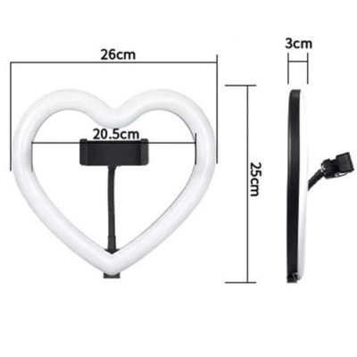 кільцева лампа rgb mj26 26cm (heart jm26-10) 
