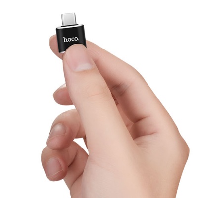 перехідник hoco ua5 type-c - usb (чорний) 