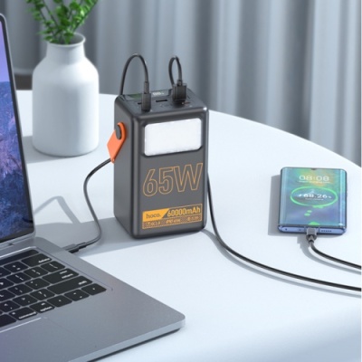 додаткова батарея power bank hoco j110a powerful pd65w 60000 mah (чорний) 