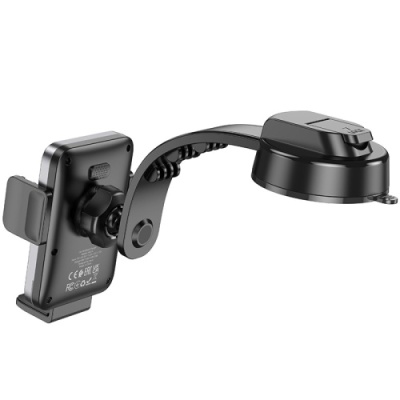 Автотримач Hoco HW14 з безпровідним зарядним пристроєм (Сірий)